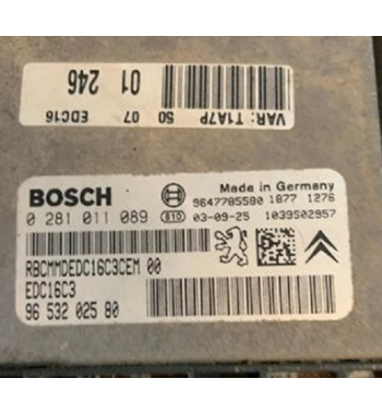 Calculateur Moteur PEUGEOT 206 1.4 HDI Bosch, 0 281 012 525, 96