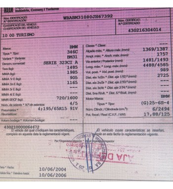 Motor completo BMW E46 Coupe 323Ci 2.5 Gasolina 170cv / 125kW M52 B25 (256S4), ano de 1999-2000