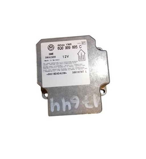 Unidade de controlo do airbag Volkswagen Passat Sedan (3B3) AVB 1.9 TDI kw 74 cv 101 (Ano 2000-2005 Referência 6Q0909605C