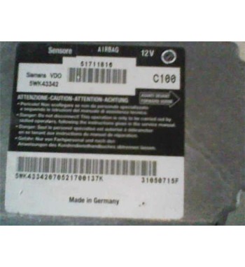 Centralita Airbag Fiat Stilo (192) (1.9 D Multijet  937A5.000 2001-2008 Referencia 5WK43342  \ 51711816