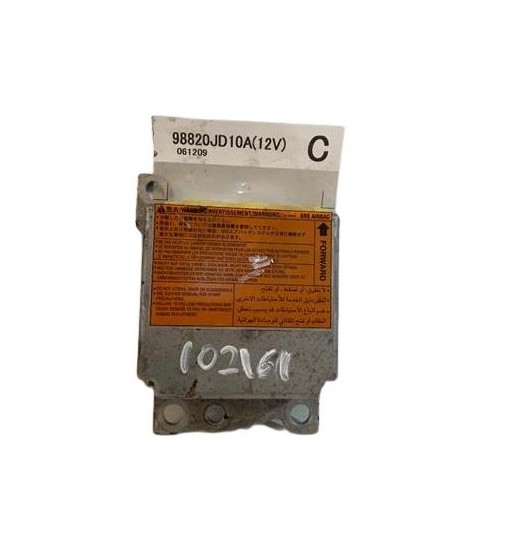 Unidade de controlo do airbag Nissan Qashqai J10 1.5 dCi Diesel 106 cv / 78 kW K9K 292, ano de 2006 a 2013 Referência 98820jd10A