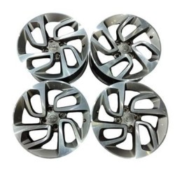 Jeu de quatre jantes en aluminium 16x6,5J pour Opel Crossland X P17 1.6 Turbo D Diesel 99 ch / 73 kW B 16 DT (DV6FD), années-mod