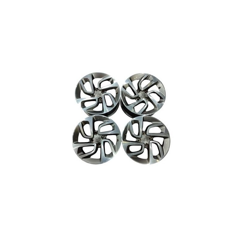 Jeu de quatre jantes en aluminium 16x6,5J pour Opel Crossland X P17 1.6 Turbo D Diesel 99 ch / 73 kW B 16 DT (DV6FD), années-mod