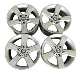 Jogo de 4 jantes de liga BMW 8Jx17 – E46 Compact 318td 2.0 diesel (115cv / 85kW, motor M47 D20 – 204D4). Anos 2003–2005. Referên