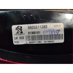 Feu arrière de hayon Peugeot 3008 Mk1 1.2 essence 131 ch (HNY / EB2DTS) 2015‑2016 – Référence 9805511380 – Pièce d’origine Peuge