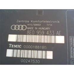 Módulo de conforto AVB para Audi A4 B6 Sedan 1.9 TDI (2001–2004) – Referência 8E0959433AE