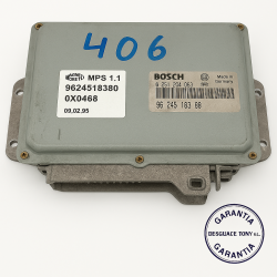 Unidade de controlo do motor a gasolina Peugeot 406 1.8 8V, anos 1995 a 1999, Magneti Marelli MP5.1.1 Bosch 0 261 204 063