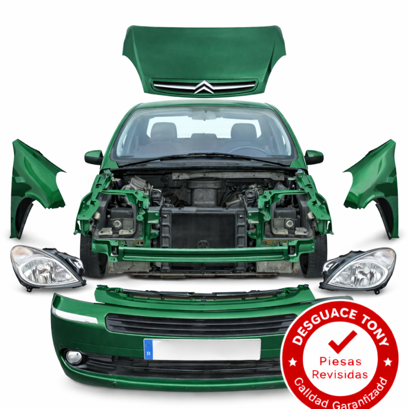 Face avant complète Citroën Xsara Picasso 2004–2010 Restylée | Capot 7901L0 | Pare-chocs 7401AC | Phares 620837 620637 | Ailes 7