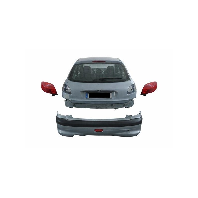 Feux Arrière + Pare-chocs Arrière + Hayon Peugeot 206 (1998–2003) 1.4 HDi 70CV Moteur 8HX DV4TD · Réf 6350P1 6351P1 7410L4 8701H