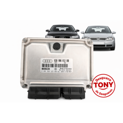 Calculateur moteur Bosch pour Audi et Volkswagen 1.9 TDI. Référence OEM 038906012BB. Pièce d’origine d’occasion, testée et en pa