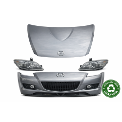 Frontal completo Mazda RX-8 2003-2008 capó faros paragolpes gris original