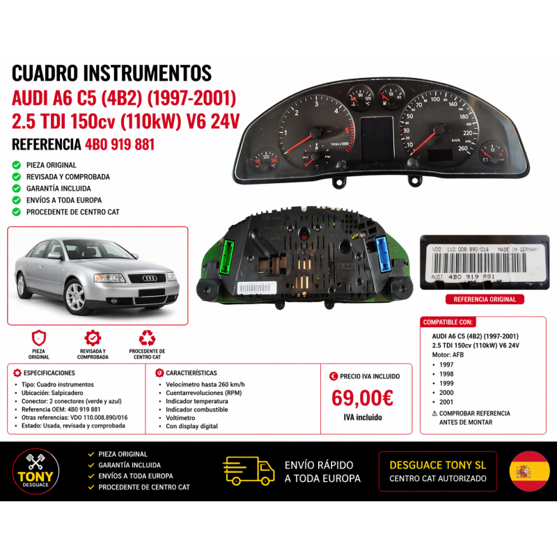 telaio-strumento-audi-a6-c5-2.5-tdi-4b0919881.BNG