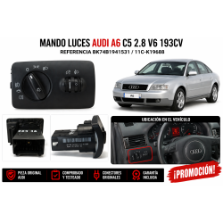 Interruptor de luzes Audi A6 C5 2.8 V6 193cv 2001-2005 referência BK74B1941531 11C-K19688.BNG