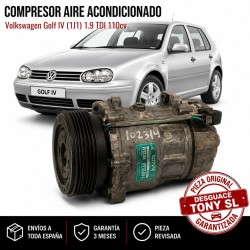 Compresseur climatisation Volkswagen Golf IV (1J) 1.6 AKL 100cv 1997-2001 Réf 1J0820803A Compatible Audi A3 8L Seat León 1M
