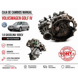 Caixa de câmbio Volkswagen Golf IV (1J1) 1.6 8V AKL 101CV código DUU 5 velocidades transmissão manual compatível Bora León Toled
