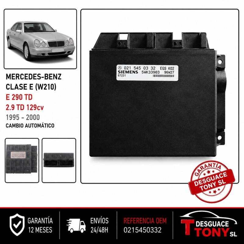 Centralina cambio automatico Mercedes-Benz Classe E BM 2.9 290 TD 210 Berlina (1995-2000 Riferimento 0215450332