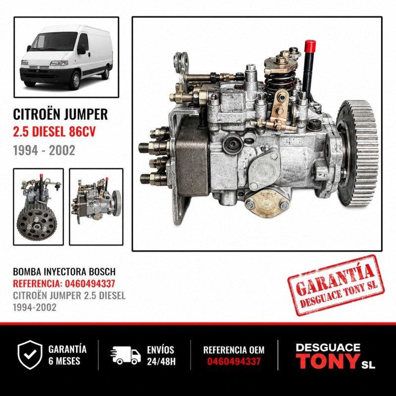Bomba Injetora Bosch Citroën Jumper I Bus 2.5 TD 103CV DJ5T 1994-2002 Referência 0460494337