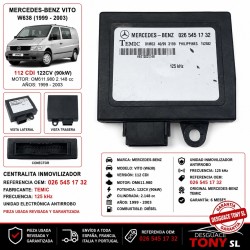 Centralina do Imobilizador Mercedes-Benz Vito W638 112 CDI Referência OEM 0265451732