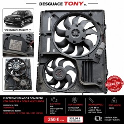 Eletroventilador Completo com Carcaça e Ventoinha Dupla Volkswagen Touareg (7L) 5.0 V10 TDI AYH 313 cv Ref. 7L0959455E Bosch