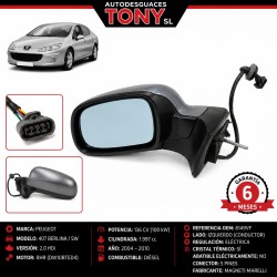 Specchietto Retrovisore Sinistro Elettrico Peugeot 407 2.0 HDi 136 CV OEM 8149VF