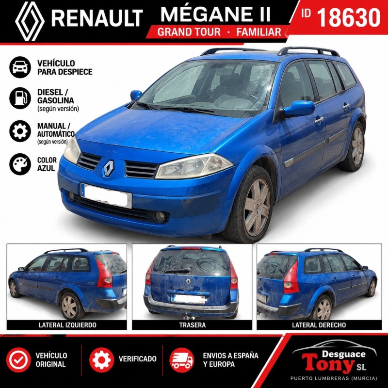 RENAULT MEGANE II SEDAN 1.5 DCI 82 CV 5V peças ID 18630