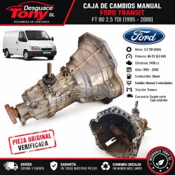 Caja Cambios 5V Ford Transit Furgón 2.5 DI Año 1995-2000 Referencia 88vt7006ab  88vt7k400aa