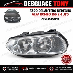 Phare avant droit Alfa Romeo 156 (932) 2.4 JTD 1997-2003 Réf. 60620134