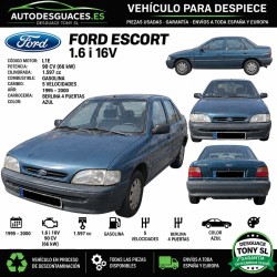 FORD ESCORT 1.6 16V ATLANTA 88 CV 5V peças ID 18638
