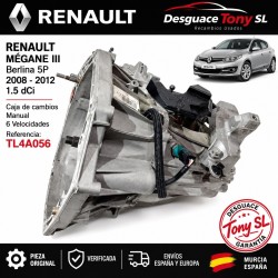 Cambio manuale a 6 marce Renault Megane III Berlina 5P (2008-2012 1.5 Authentique [1.5 Riferimento TL4A056