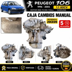 Cambio Manuale 5 Marce Peugeot 106 II 1.1 Benzina 60CV HDZ TU1M 1124cc Rif. 20CE09