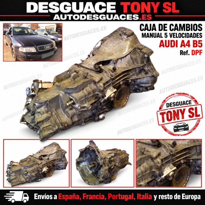 Boîte de vitesse manuelle 5V Audi A4 B5 1.8 Ltr 92 Kw 20V Ref DPF Annee 1994