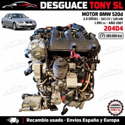moteur-bmw-520d-20-diesel-163-ch-120-kw-204d4-1995-cm-annee-2007
