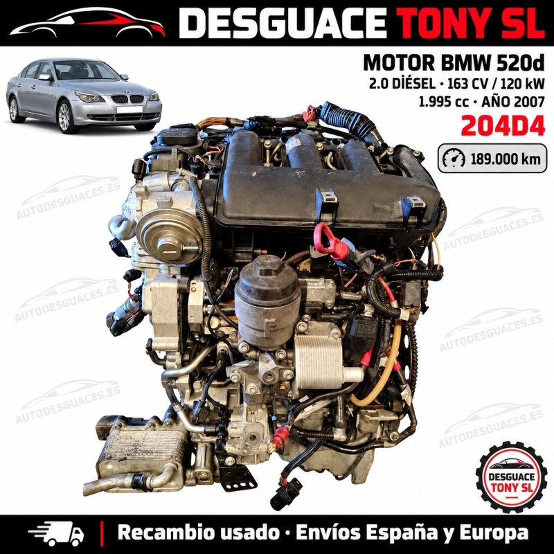 bmw-520d-20-diesel-engine-163-ps-120-kw-204d4-1995-cc-year-2007