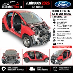 Ford Fiesta 1.6 Ti-VCT 105 CV peças ID 18646