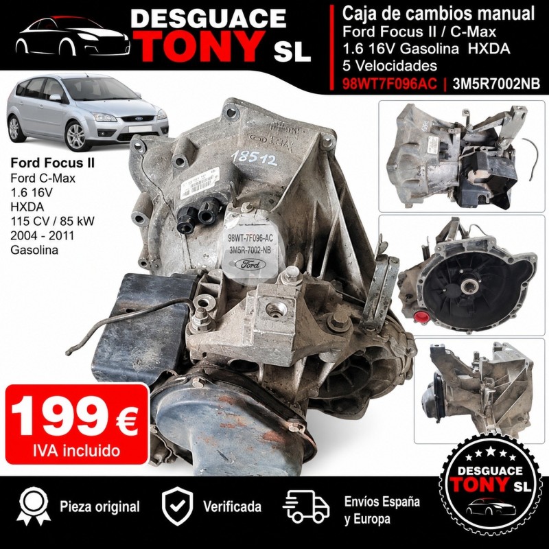 caja-cambios-manual-5v-ford-focus-ii-c-max-16-gasolina-98wt7f096ac-3m5r7002nb-original