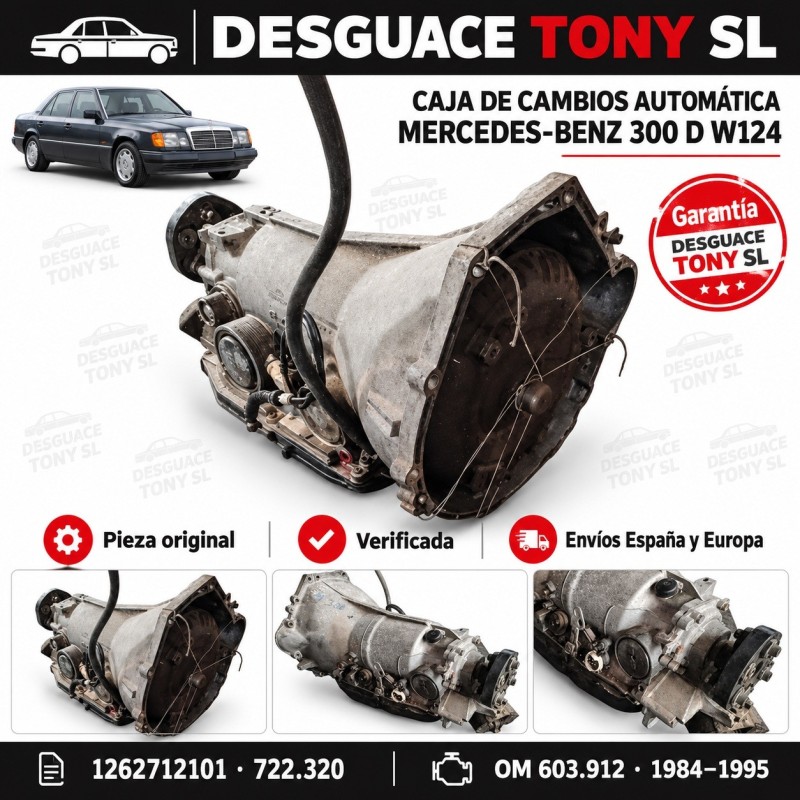 Caixa de velocidades automática Mercedes-Benz Classe E (BM w124) 3.0 D 300 OM 603.912 ANO 1984-1995 Referência 1262712101 \72232
