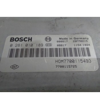 Centralita Motor Renault Scenic HOM7700115493 7700115725 Bosch 0281010189